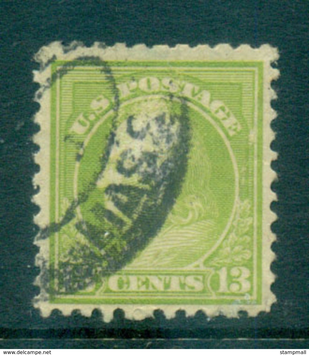 USA 1917-19 Sc#513 13c Apple Green Franklin Perf 11 No Wmk FU Lot69250 - Sonstige & Ohne Zuordnung