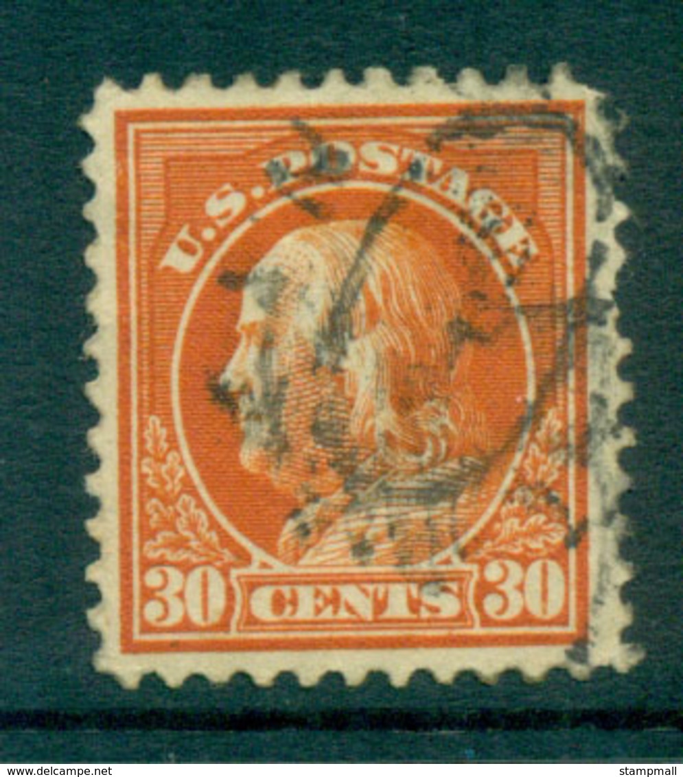 USA 1917-19 Sc#516 30c Orange Red Franklin Perf 11 No Wmk FU Lot69274 - Sonstige & Ohne Zuordnung