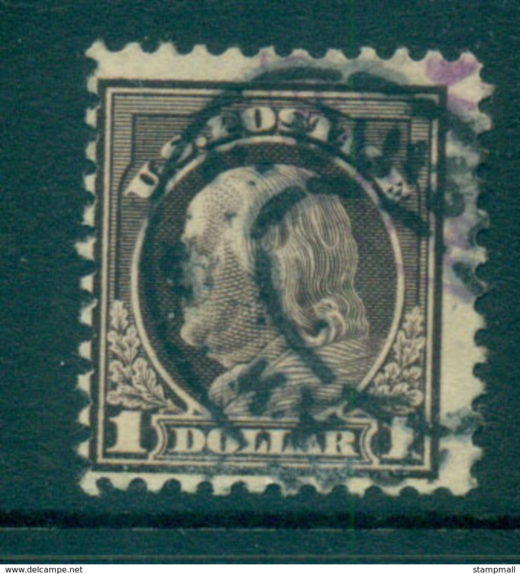 USA 1917-19 Sc#518 $1 Violet Brown Franklin Perf 11 No Wmk FU Lot69290 - Altri & Non Classificati