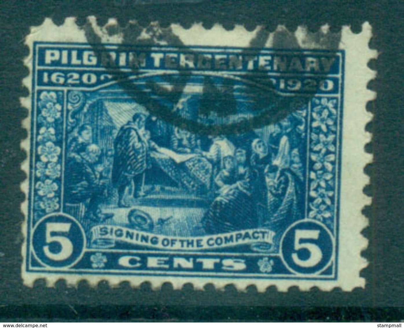 USA 1920 Sc#550 Pilgrim Tercentenary 5c FU Lot67327 - Other & Unclassified