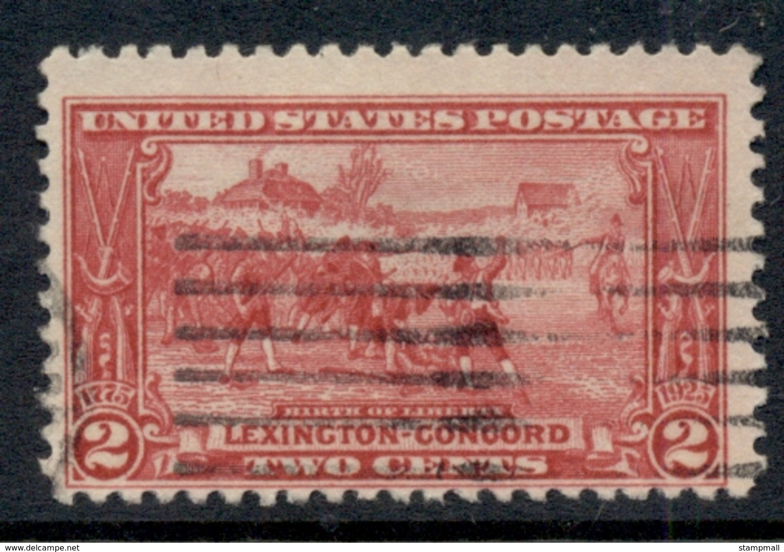 USA 1925 Sc#618 Lexington-Concord 2c FU - Sonstige & Ohne Zuordnung