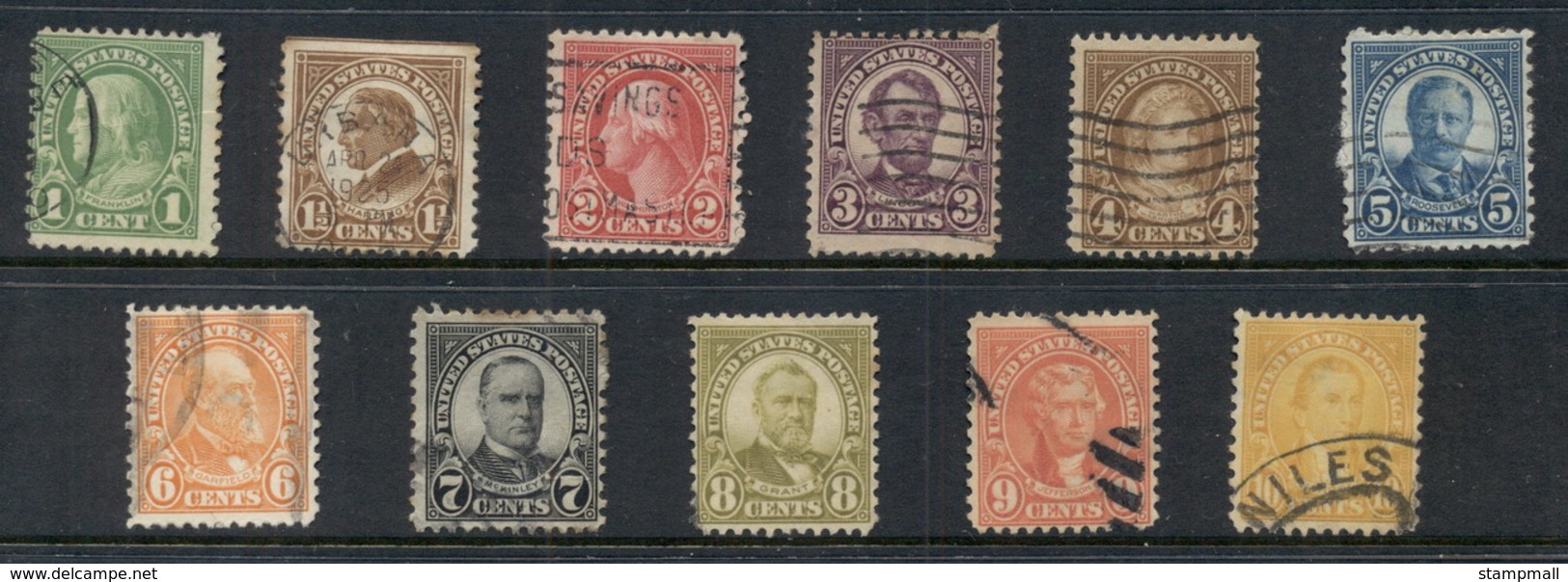 USA 1926-34 Sc#632-642 Fourth Bureaus Rotary Perf 11x10.5 FU - Autres & Non Classés