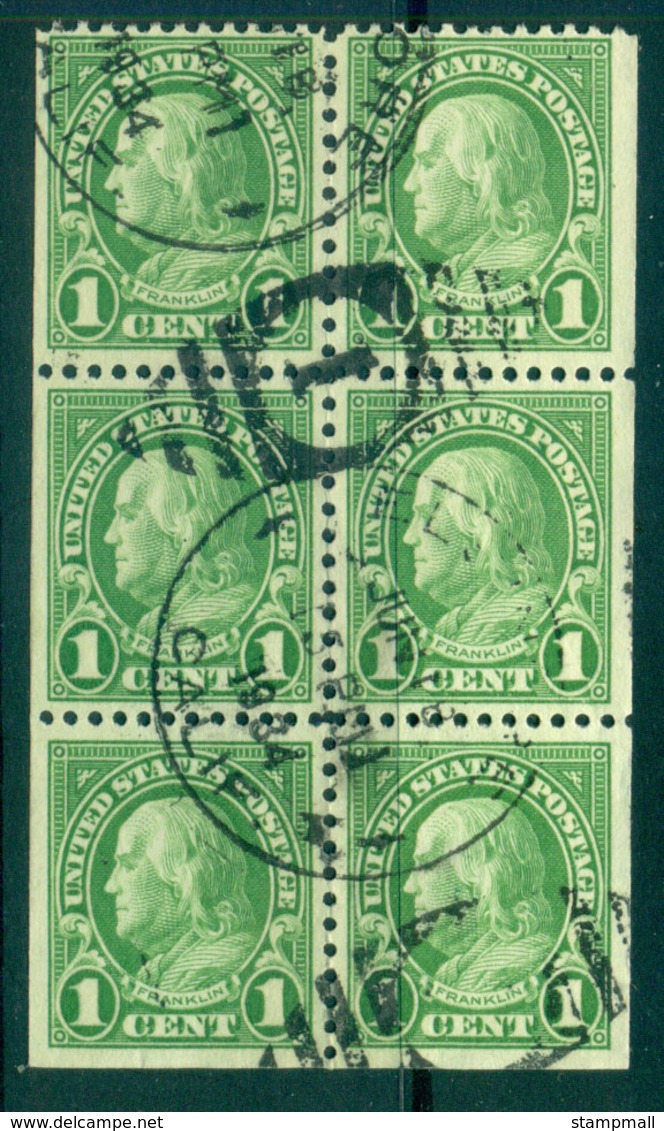 USA 1926-34 Sc#632a 1c Franklin P 11x10.5 (Rotary)Booklet Pane FU Lot67906 - Sonstige & Ohne Zuordnung