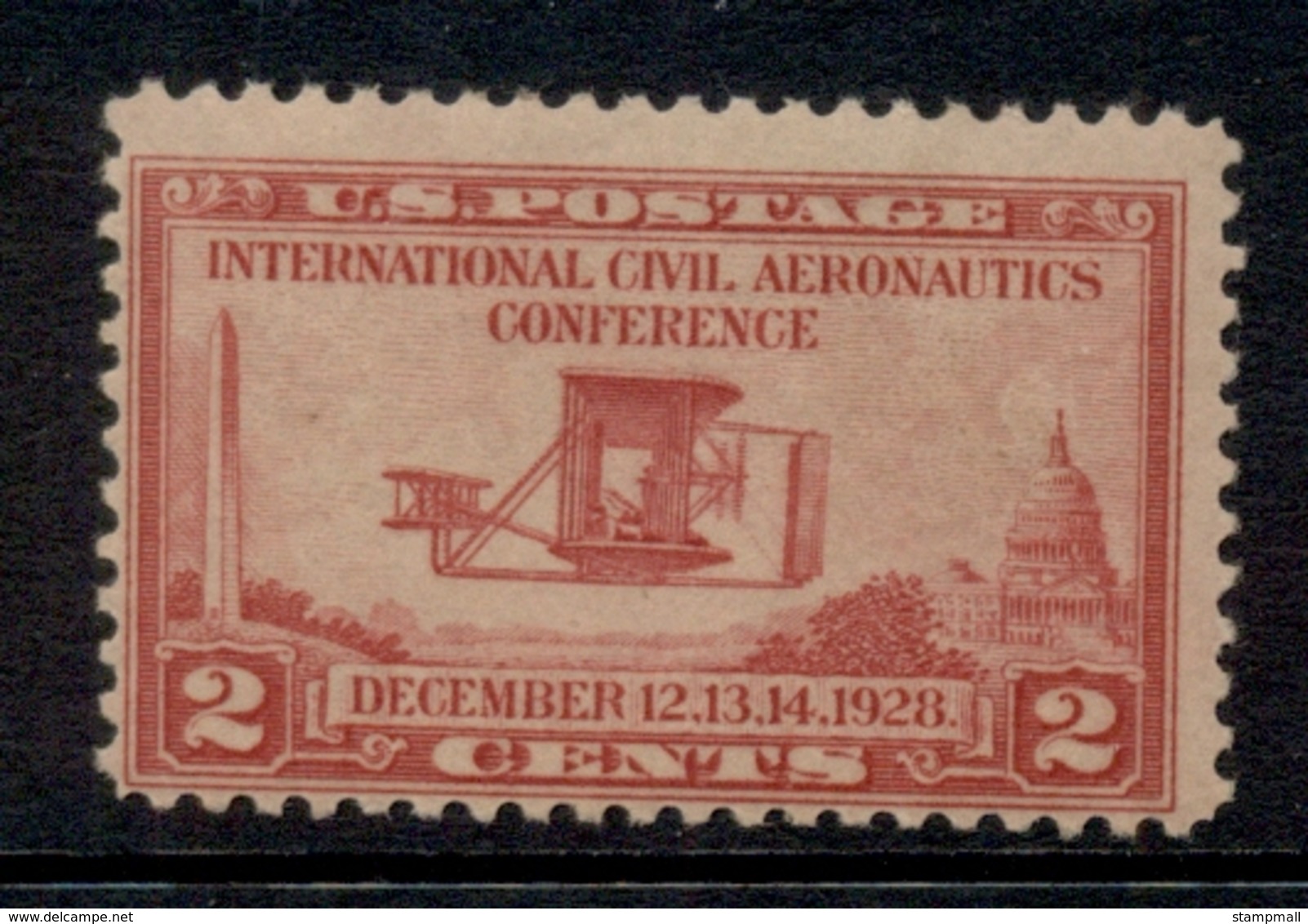 USA 1928 Sc#649 International Civil Aeronautics Conference 2c MUH - Other & Unclassified