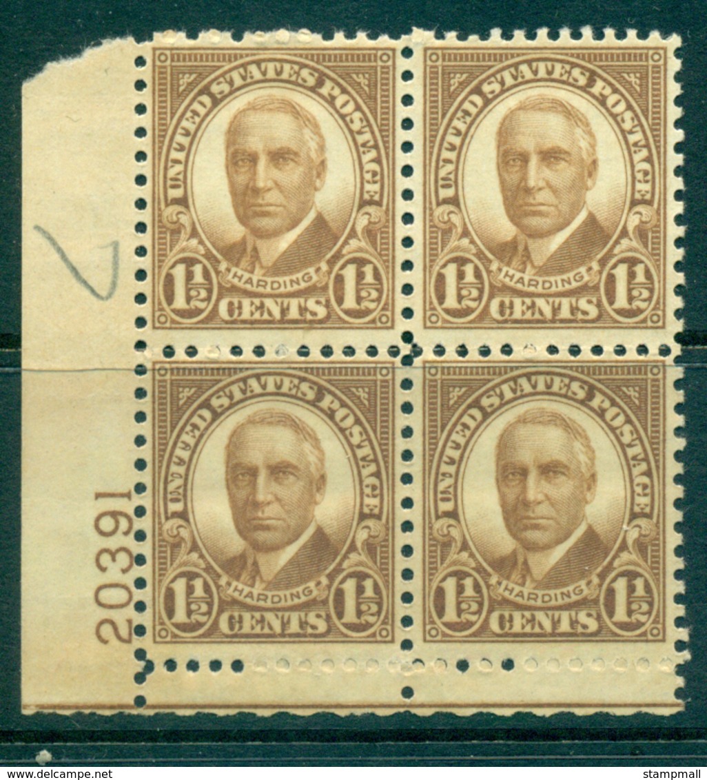 USA 1930 Sc#684 1½c Warren Harding FF PB#20391 MUH Lot33634 - Other & Unclassified