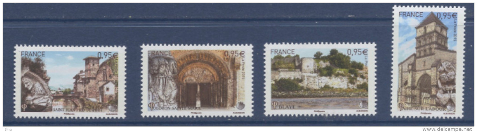 4949 à 4952 Du Bloc Les Chemins De St Jacques De Compostelle Faciale 4x0,95 € - Neufs