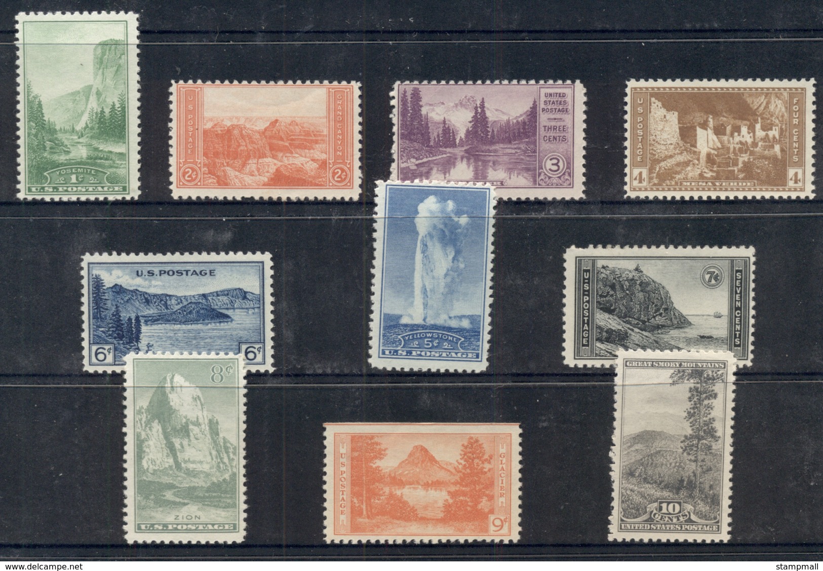 USA 1934 Sc#740-49 National Parks MUH - Other & Unclassified