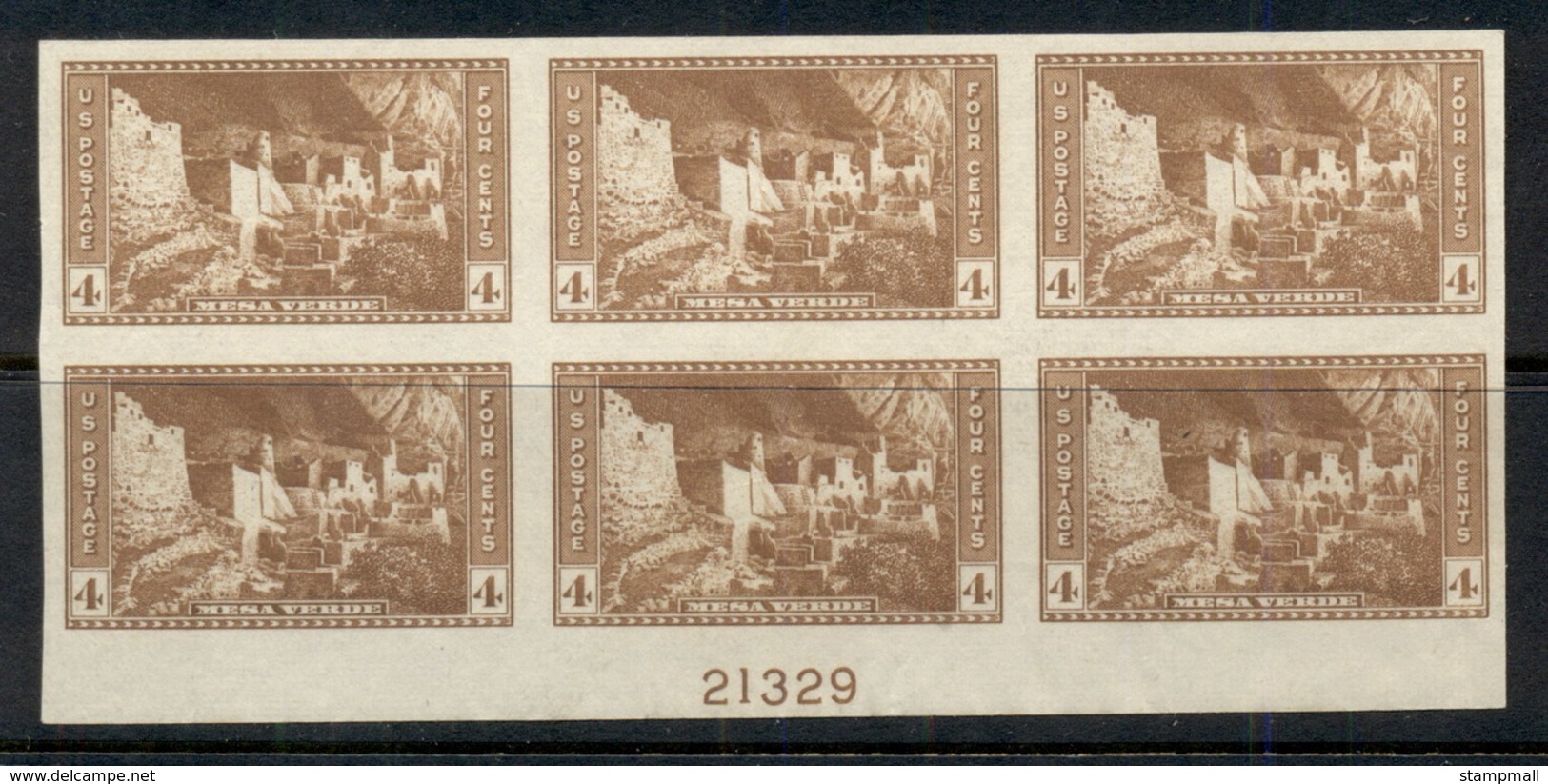 USA 1935 Sc#759 National Parks 4c Mesa Verde PB#21329 MNG - Other & Unclassified