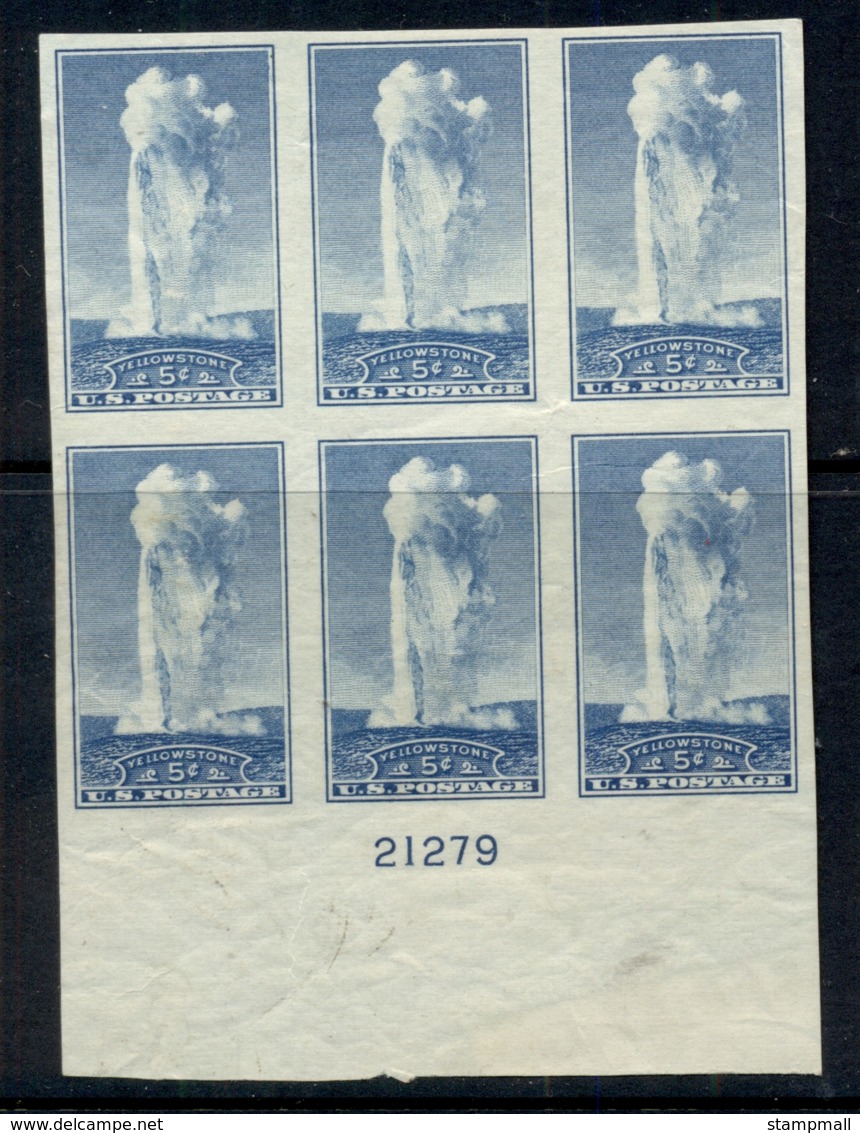USA 1935 Sc#760 National Parks 5c Yellowstone PB#21279 Gummed MUH - Other & Unclassified