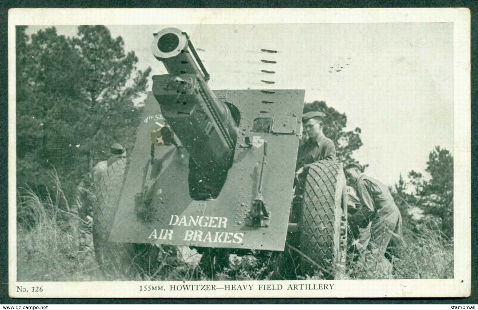 USA 1941 155mm Howitzer, Heavy Field Artillery Gun, B&W Photo, Used Franked With SC# 899 1c Liberty To Ohio - Other & Unclassified