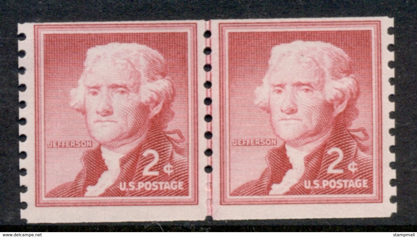USA 1954-80 Sc#1055 Jefferson Coil Line Pr MUH - Other & Unclassified