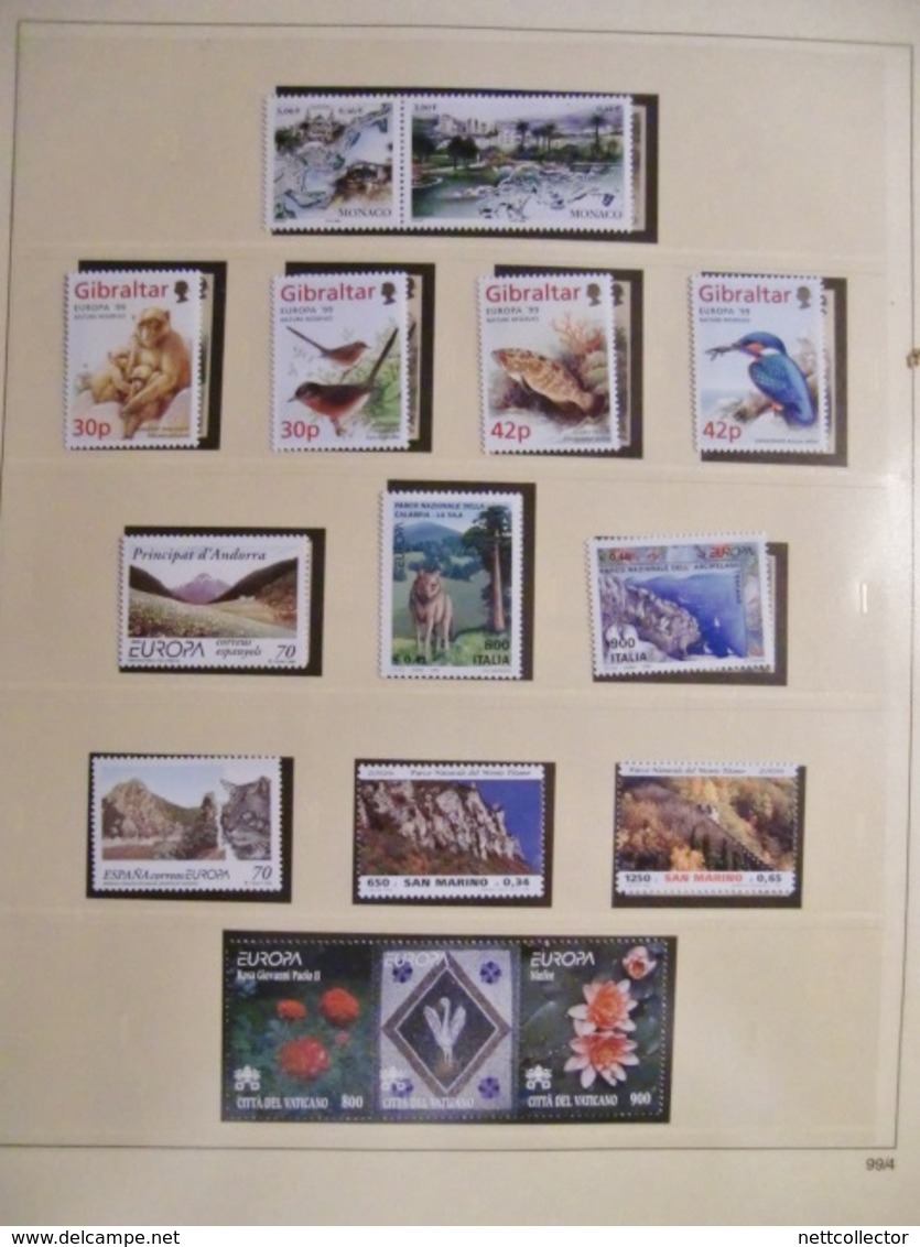 EUROPA COLLECTION 1995 / 1999  QUASI COMPLETE TIMBRES NEUFS** LUXE / SUPER PRIX