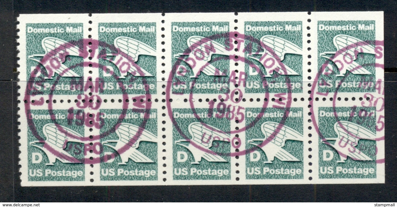 USA 1985 Sc#2113 Eagle D Booklet Pane FU - Autres & Non Classés