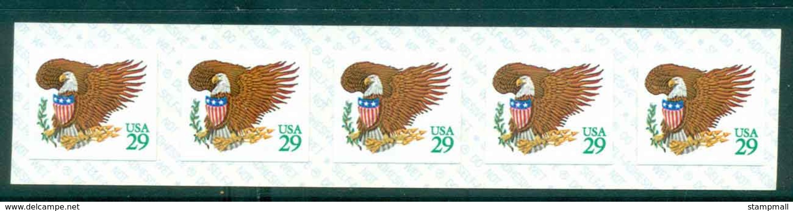 USA 1992 Sc#2596 Eagle & Shield Green Str 5 MUH Lot47542 - Other & Unclassified