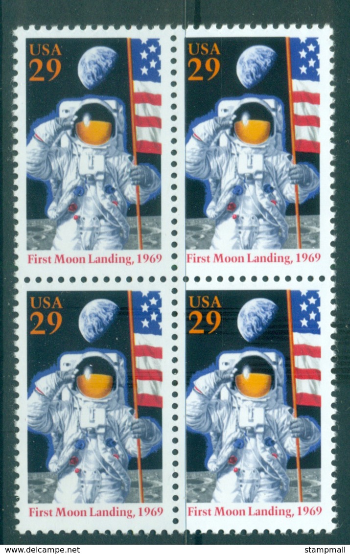 USA 1994 Sc#2841 Moon Landing Anniv Blk 4 MUH Lot33760 - Other & Unclassified