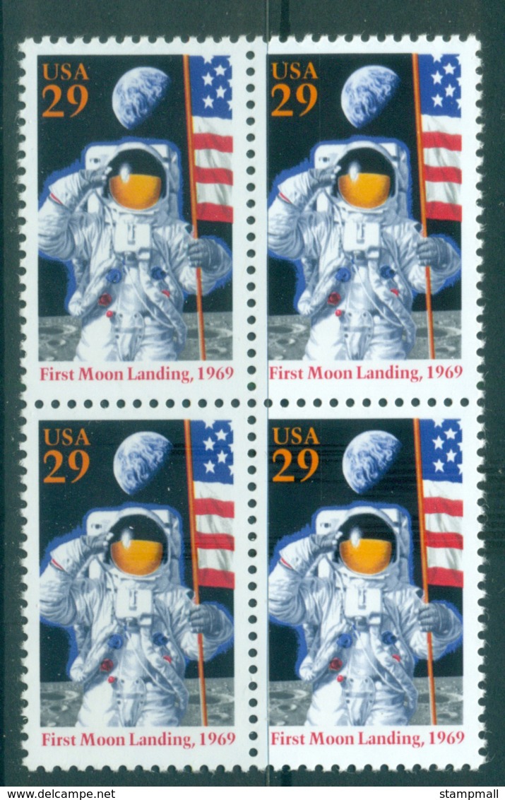 USA 1994 Sc#2841 Moon Landing Anniv Blk 4 MUH Lot33760 - Otros & Sin Clasificación