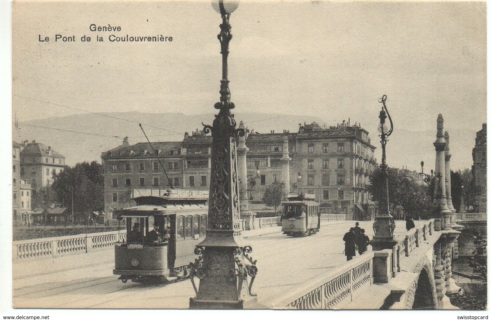 GENÈVE Le Pont De La Coulouvrenière Strassenbahn Tram Gel. 1906 - Genève