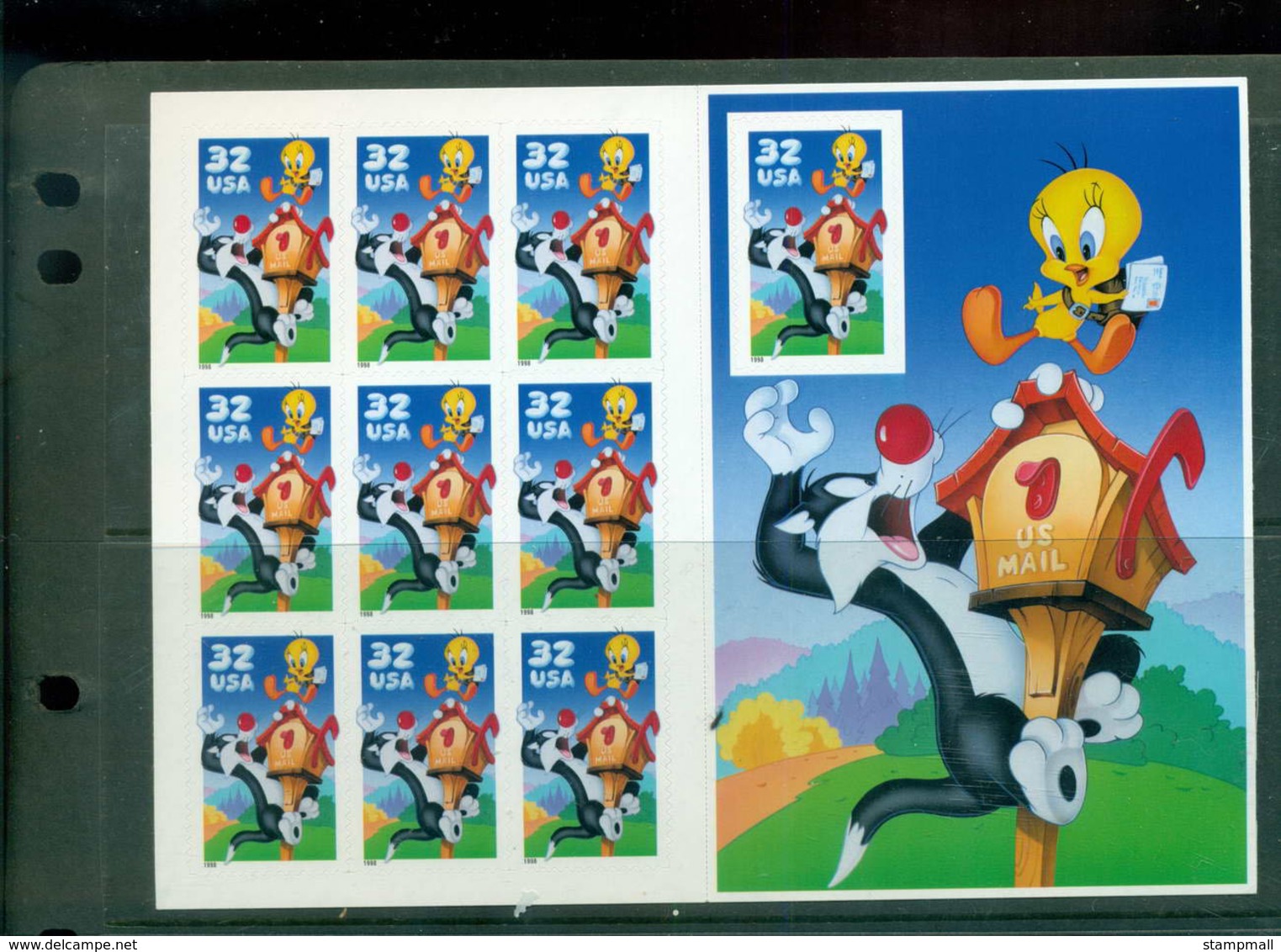 USA 1998 Sc#3204 Sylvester & Tweety Pane 10 MUH Lot55809 - Hojas Completas