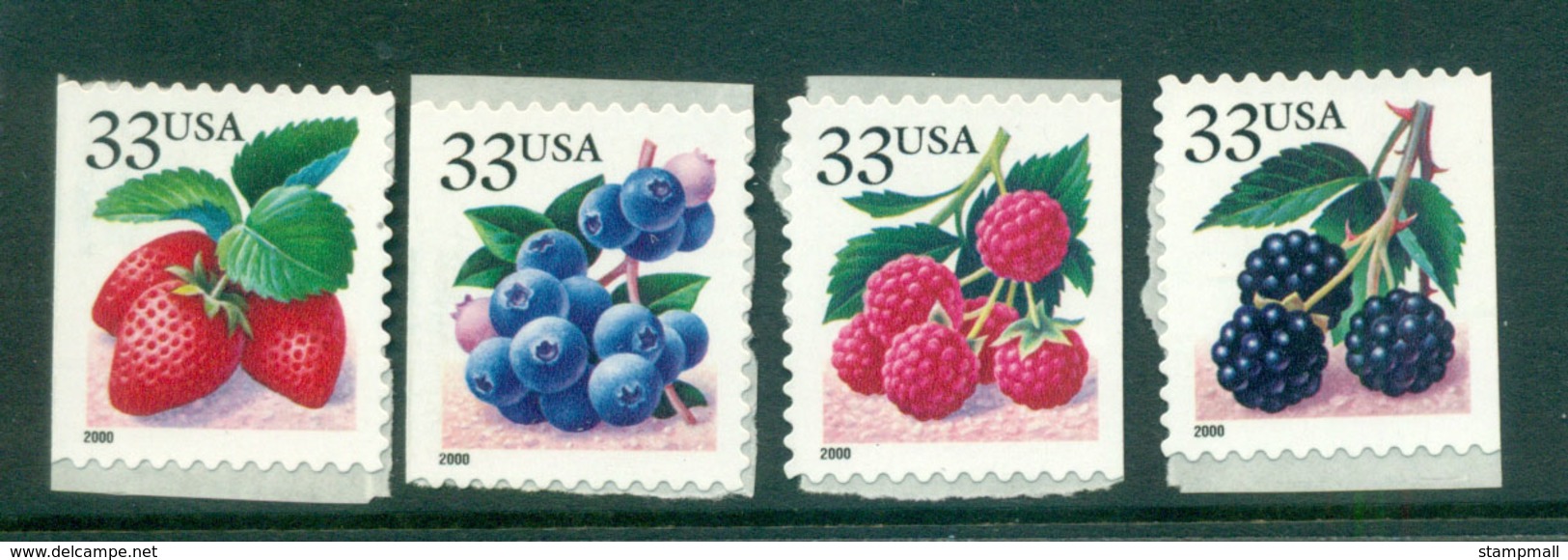 USA 1999 Sc#3294-97 Berries Die Cut 11.25x11.5 MUH Lot55834 - Sonstige & Ohne Zuordnung