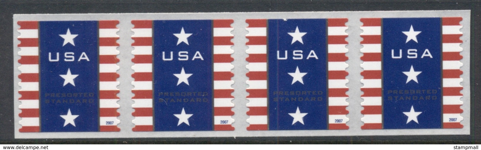 USA 2007 Sc#4157 Patriotic Banner Coil Str 4 - Altri & Non Classificati