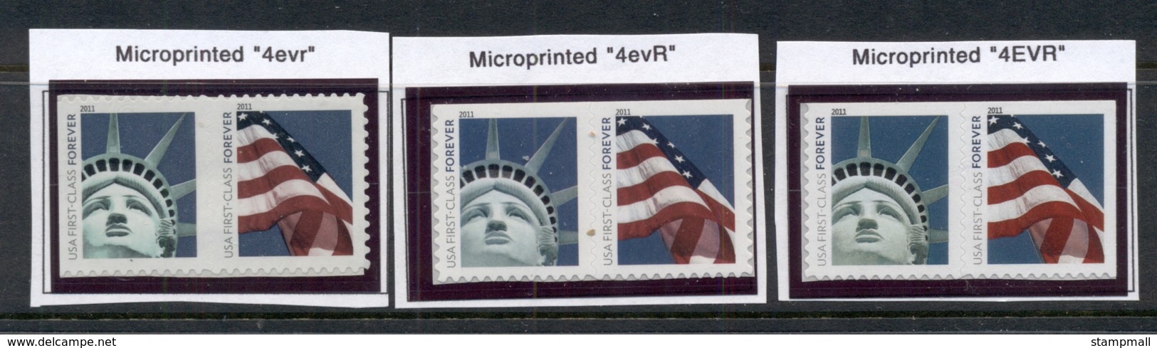 USA 2011 Flag & Liberty 3 Pr MUH - Altri & Non Classificati