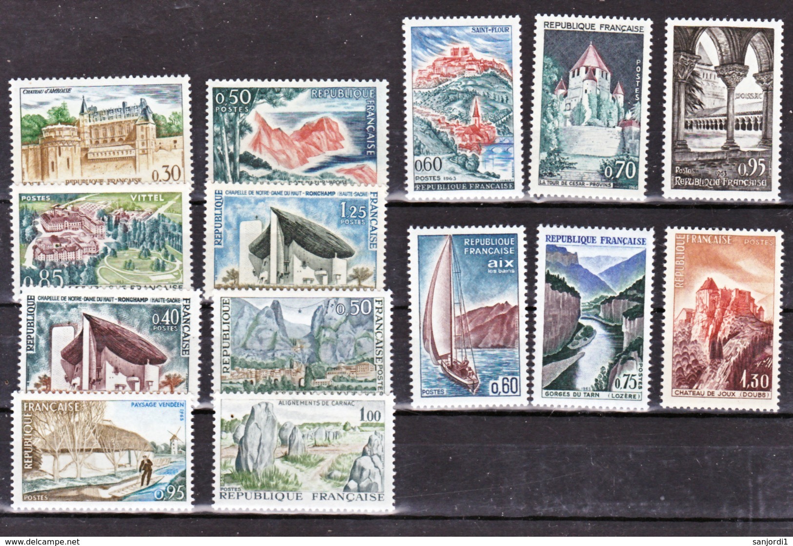 France 1390/,1394A, 1435/1441 Séries Touristiques Neuf ** TB MNH  Sin Charnela Cote 16 - Autres & Non Classés