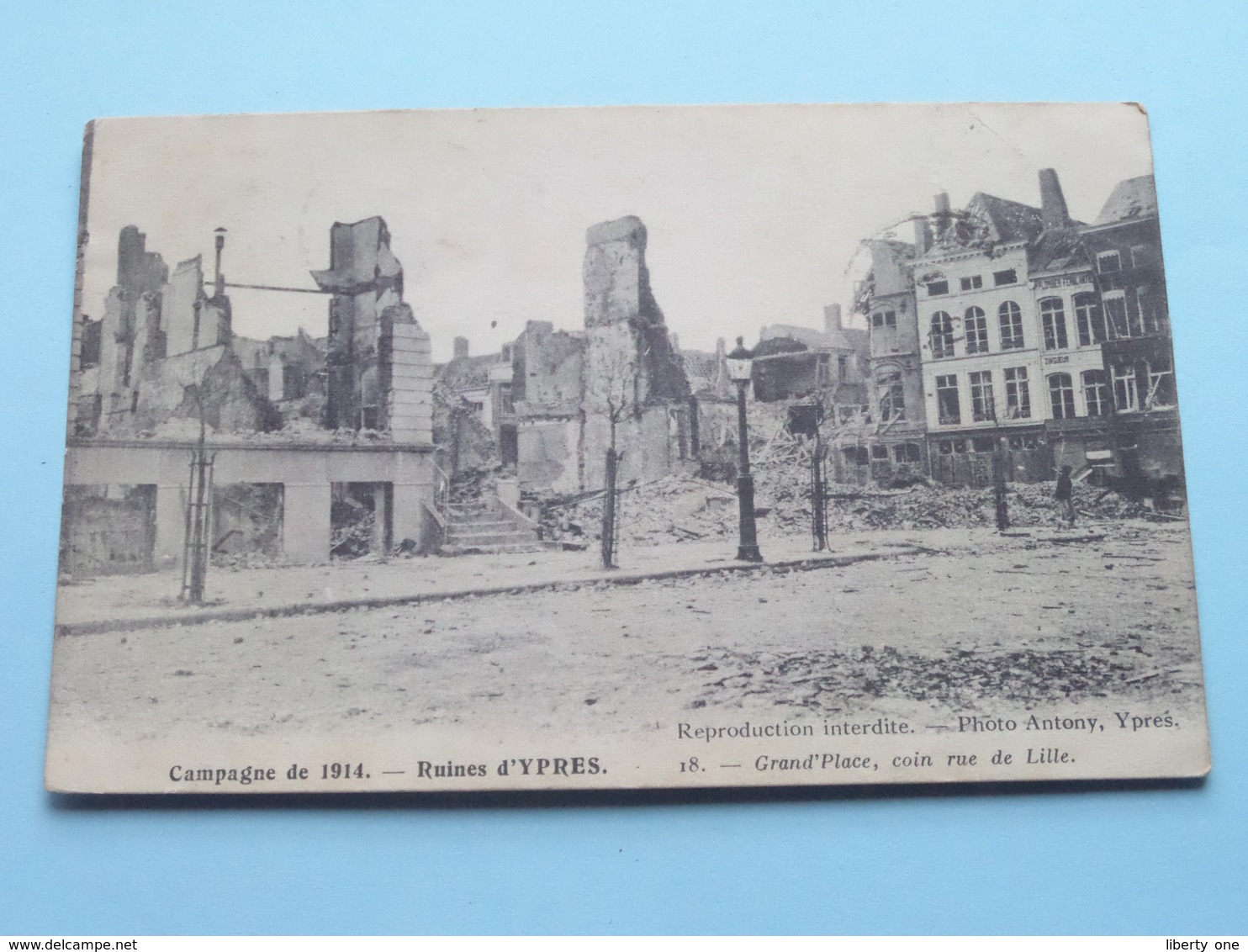 Campagne De 1914 - Ruines D'YPRES Coin Rue De LILLE ( 18 - ANTONY ) 1916 ( Voir / Zie Photo Detail ) ! - Guerre 1914-18