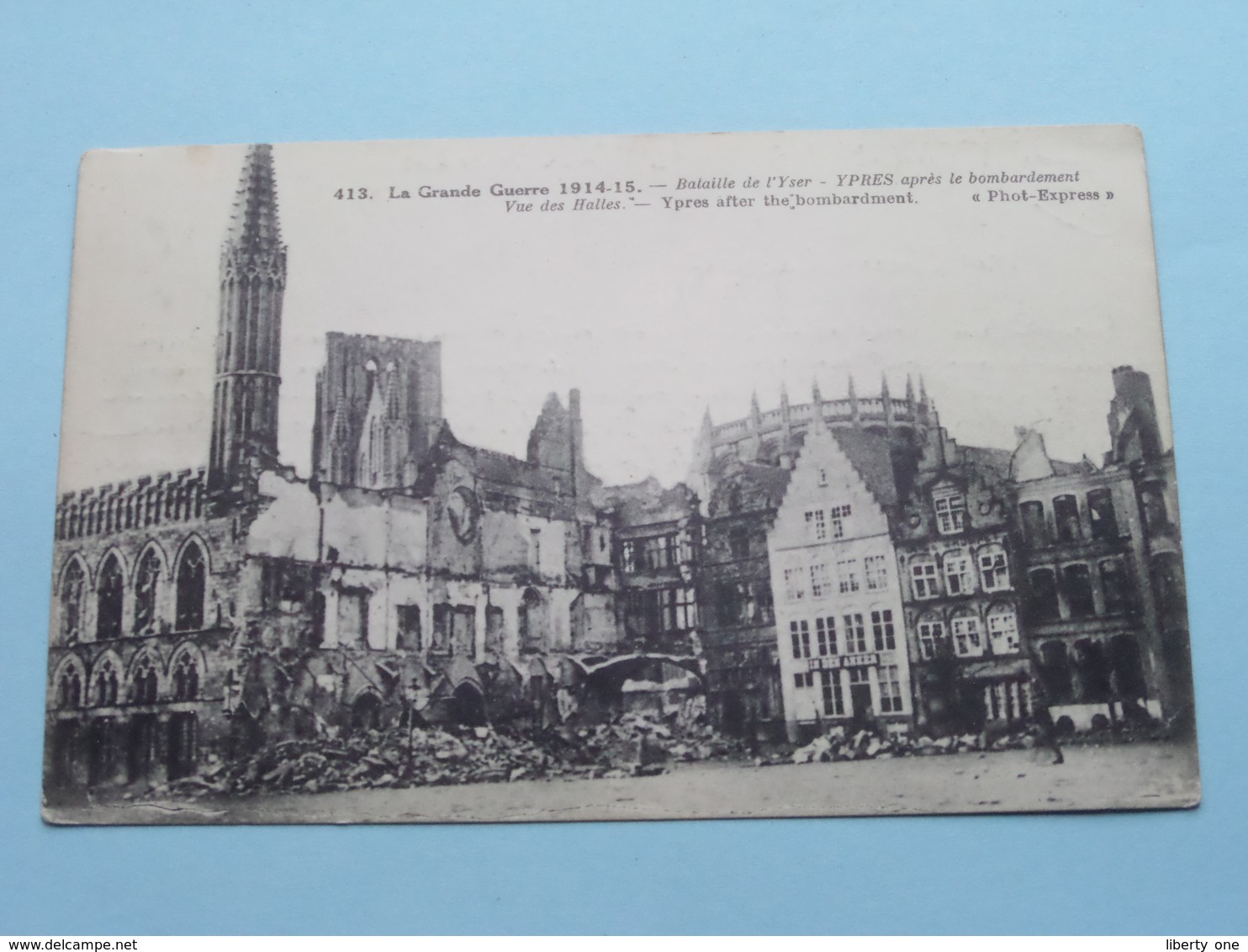 Bataille De M'Yser / Ypres After The Bombardement - Vue Des Hall ( 413 Phot Express ) 1915 ( Voir / Zie Photo Detail ) ! - Guerre 1914-18