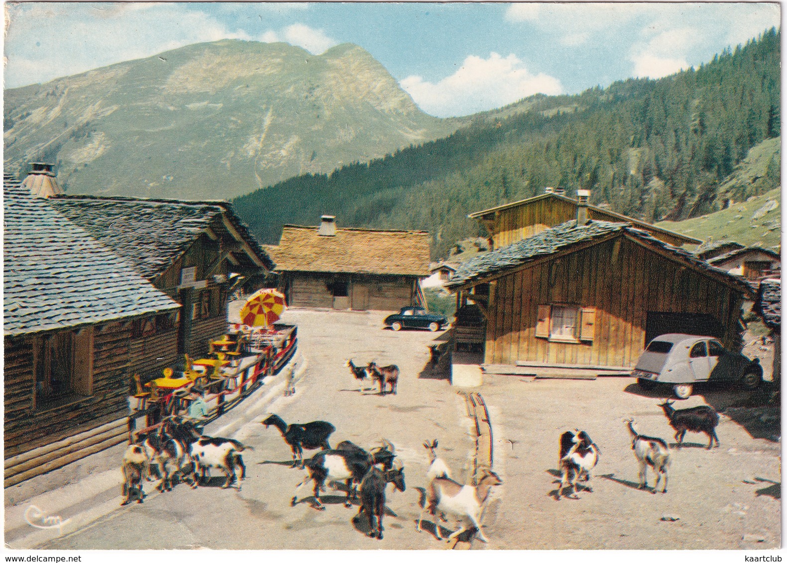 Les Lindarets: CITROËN 2CV - CHÈVRE - RENAULT DAUPHINE - Alt. 1.470 M. - (Hte-Savoie) - Toerisme