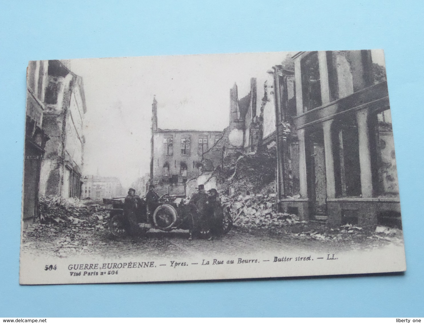 Guerre Européenne - YPRES La Rue Au Beurre / Butter Street ( 504 Visé Paris ) 1918 ( Voir / Zie Photo Detail ) ! - Guerre 1914-18