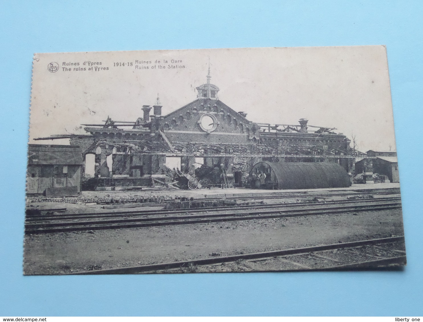 Ruines D'Ypres 1914-18 Ruines De La Gare / Station ( Nels / Sansen-Vanneste ) 1920 ( Voir / Zie Photo Detail ) ! - Guerre 1914-18