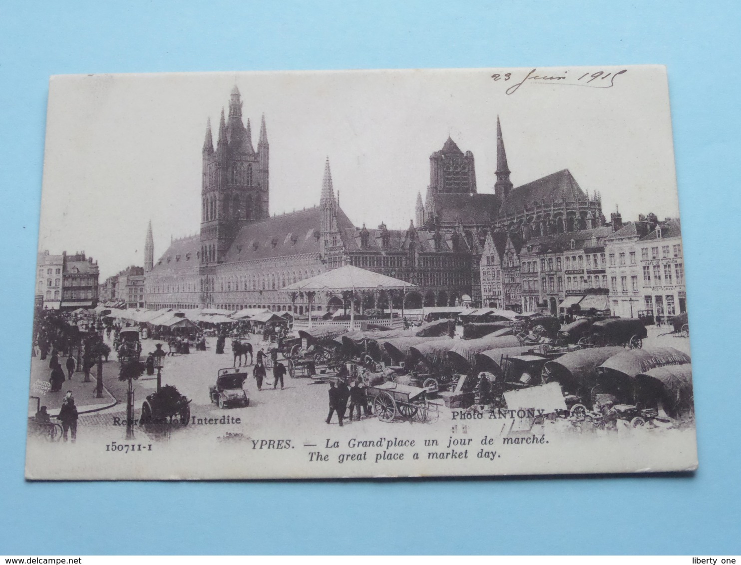 YPRES La Grand Place - Un Jour De Marché ( 150711-1 ANTONY ) 1919 ( Voir / Zie Photo Detail ) ! - Ieper