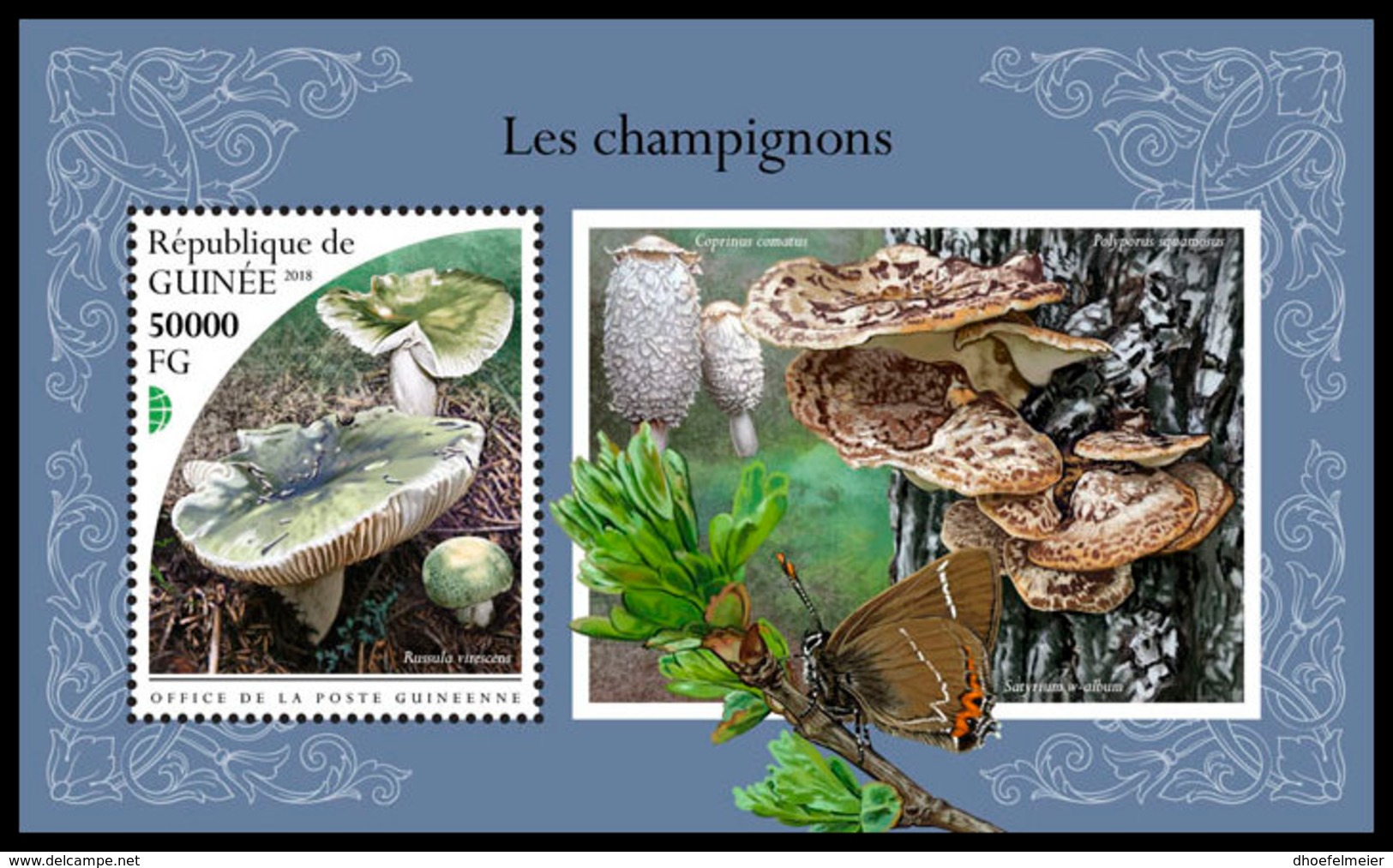 GUINEA REP. 2018 **MNH Mushrooms Pilze Champignons S/S - OFFICIAL ISSUE - DH1848 - Champignons