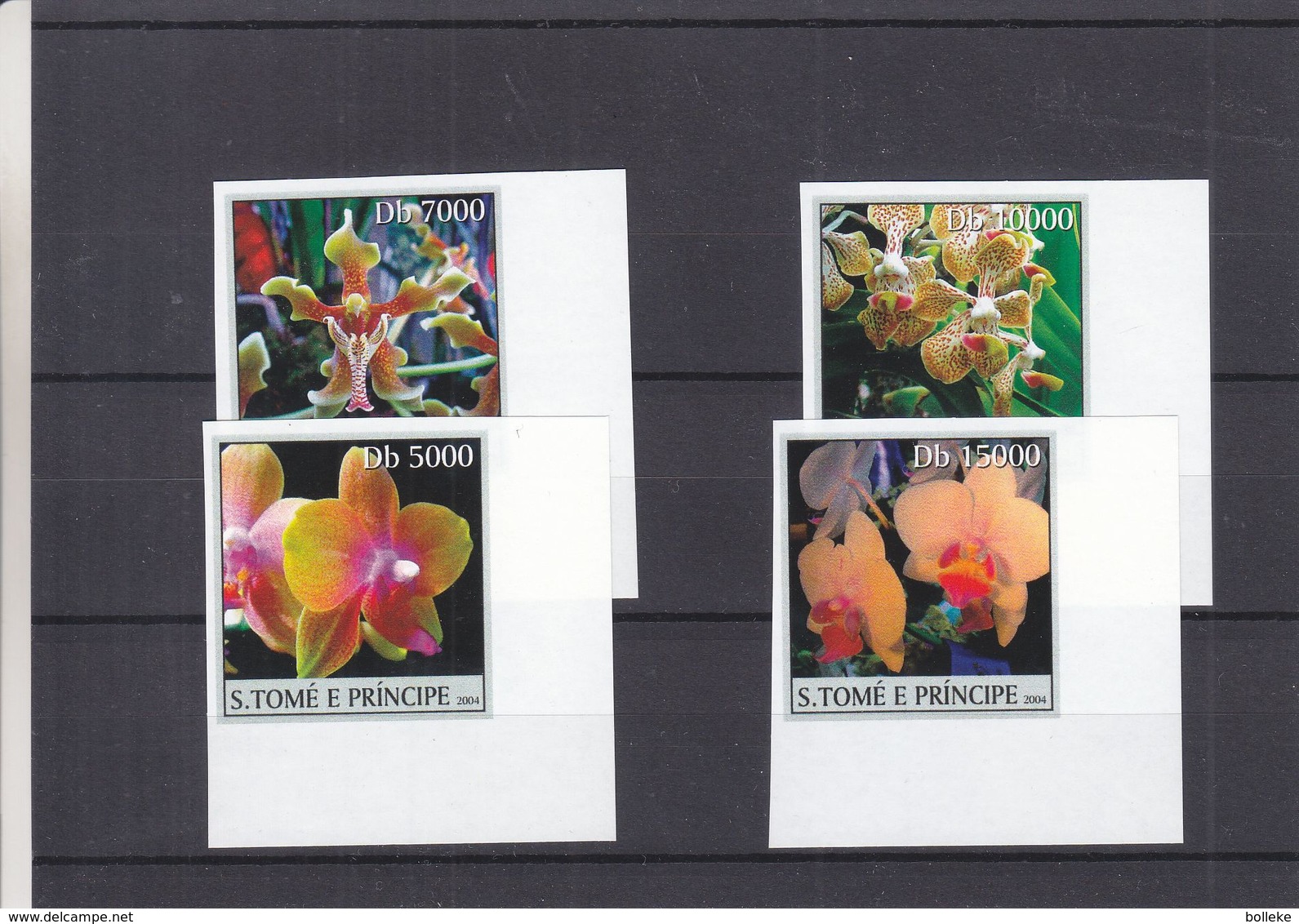 Orchidées - St Tomé & Principe - Yvert 1894 / 7 ** - NON Dentelés - Coin Inférieur Droit - Valeur ± 22,50 Euros - Orchidées