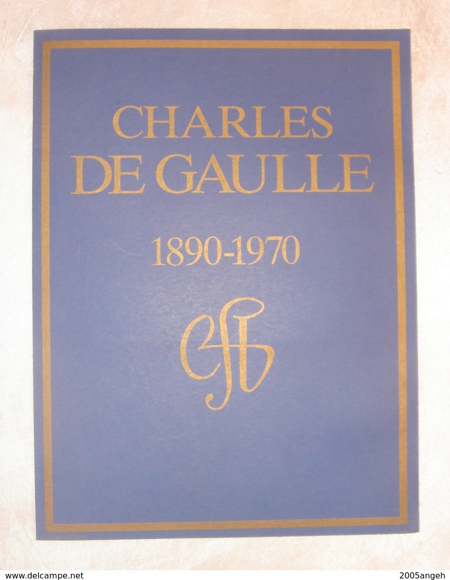 Portrait De Charles De Gaulle Avec Lettre"Pour Mes Obsèques" 1890-1970 - Identified Persons