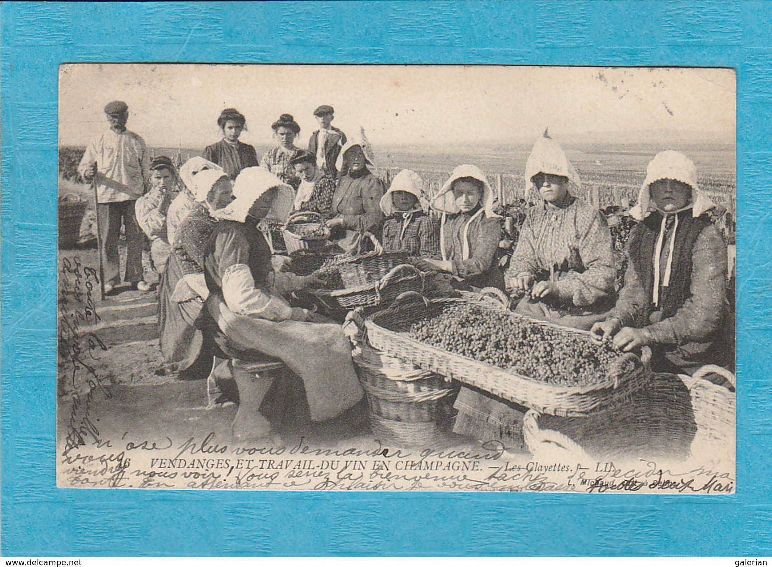 Marne, 1908. - Vendanges Et Travail Du Vin En Champagne. - Les Clayettes. - ( Ouvriers & Ouvrières ). - Altri & Non Classificati