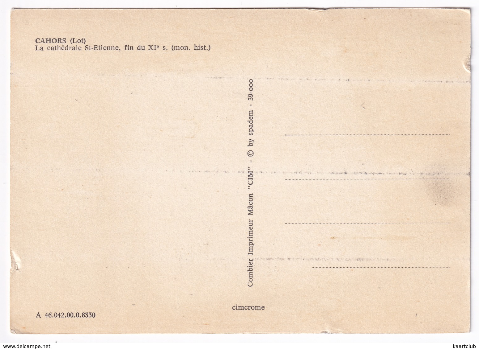 Cahors: SIMCA 1500, ARONDE, PEUGEOT 204 BREAK, 403, 404, RENAULT DAUPHINE, 4CV, 4, 8 - Cathédrale St-Etienne - (Lot) - Toerisme