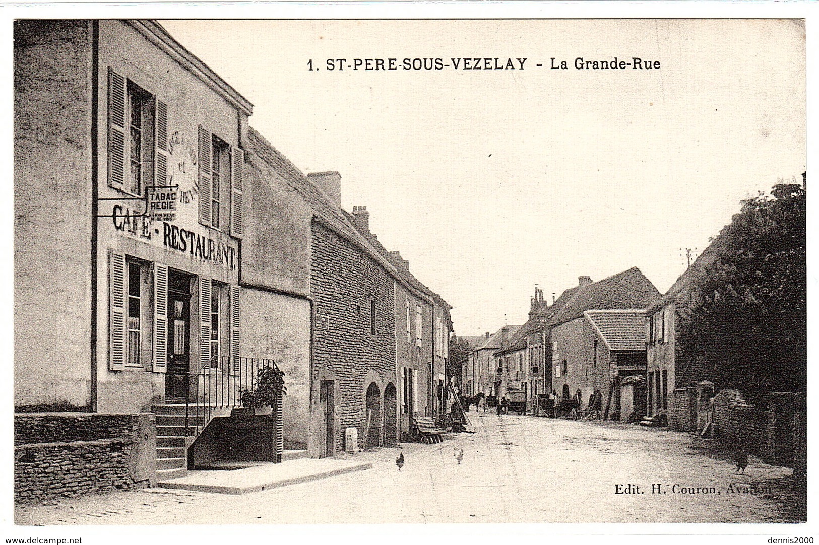 SAINT PERE SOUS VEZELAY (89) - La Grande-Rue - Ed. H. Couron, Avallon - Otros & Sin Clasificación