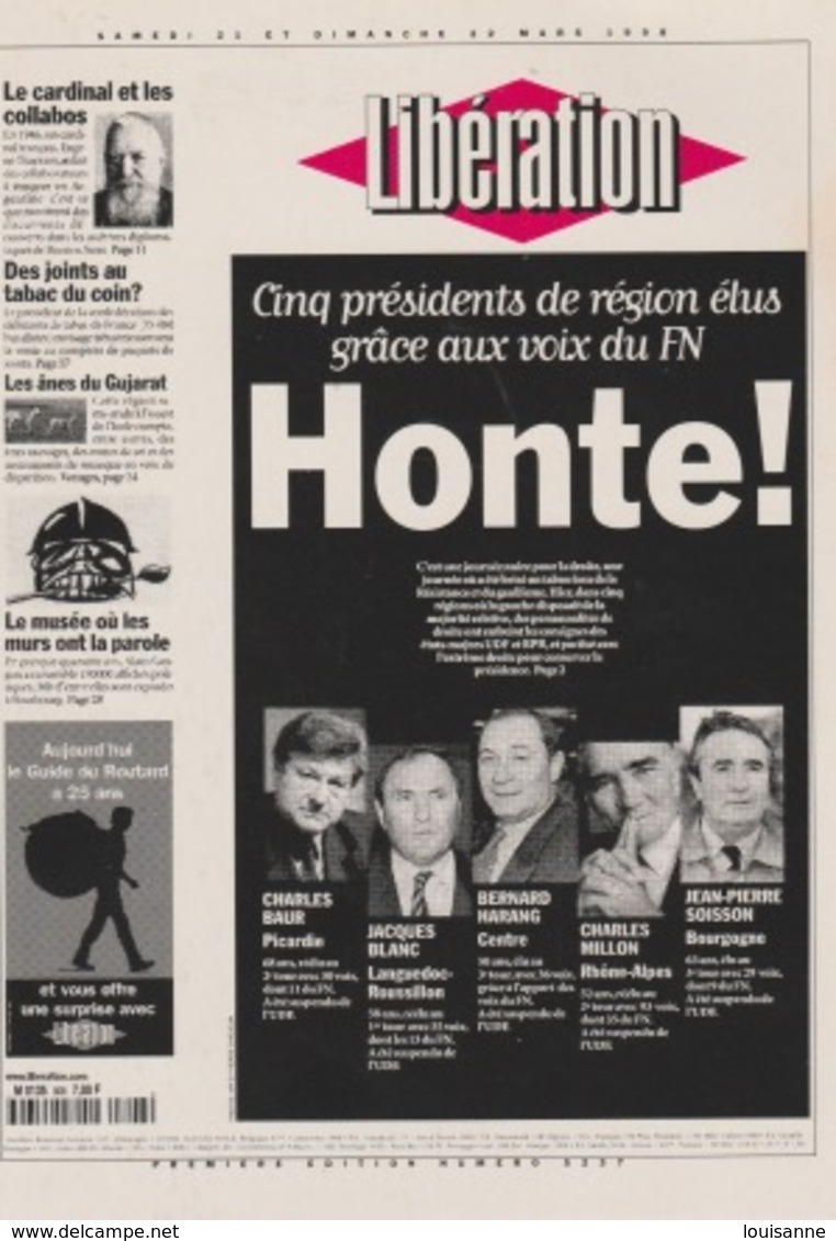 18/12/ 174  -  LIBERATION  "  HONTE  "  - C. P. M. - Partis Politiques & élections