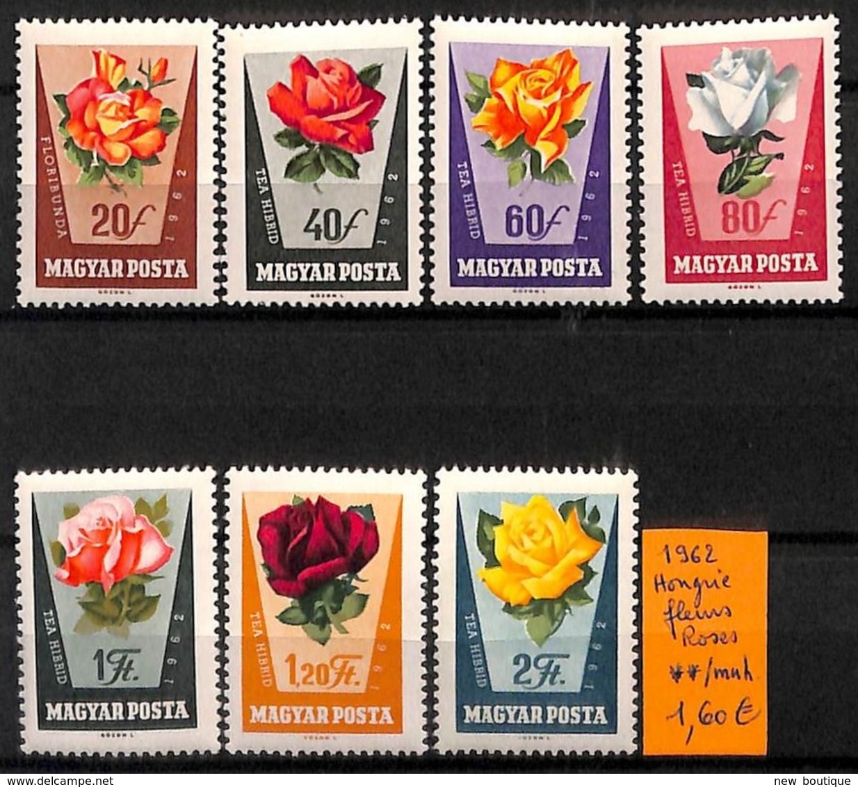 NB - [815088]Hongrie 1962 -  Fleurs, Rose, Nature - Roses