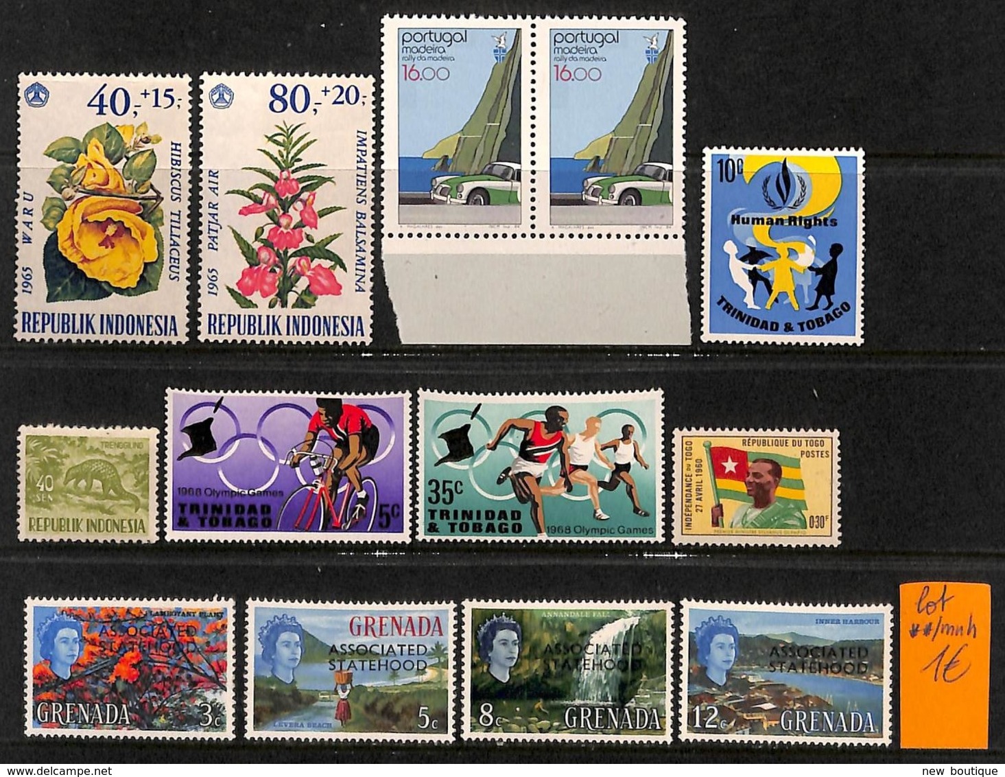 NB - [815590]Petit Lot **/mnh, Fleurs, Vélo, Montagne, Nature - Autres & Non Classés