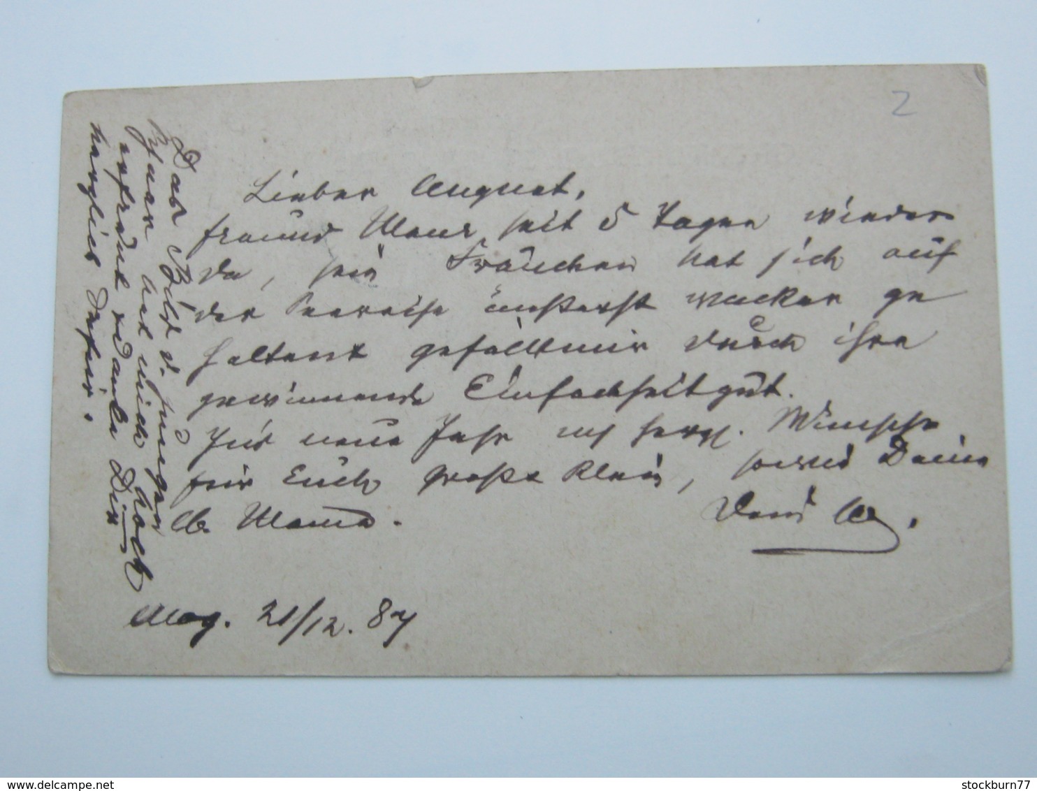 1887 , MOGADOR , Klarer Stempel Auf Ganzsache  To Germany, Much Written Message On Backside - Gibraltar