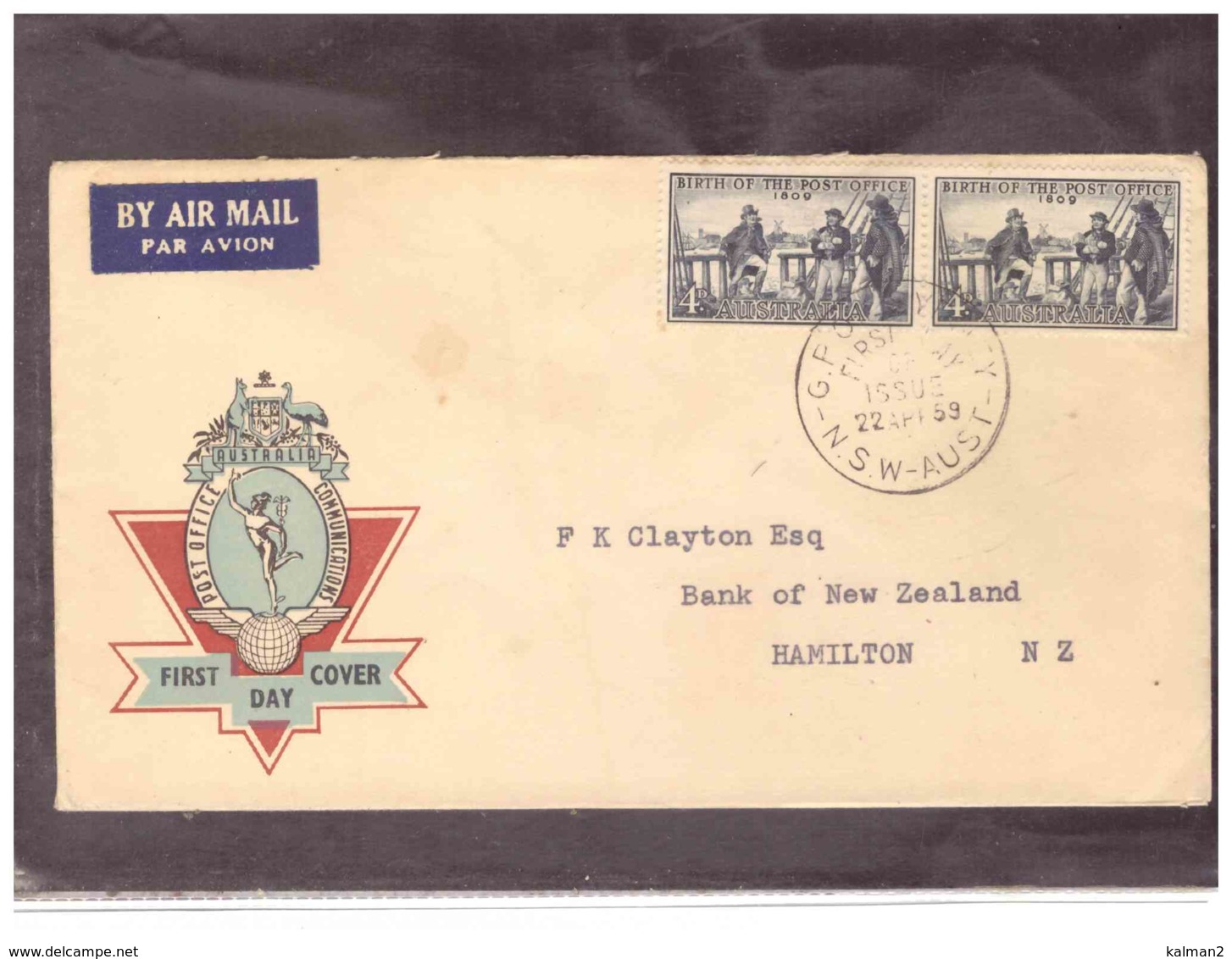 AUSFDC388    -    22.4.1959.     ./    FDC  MICHEL NR.   293 - FDC