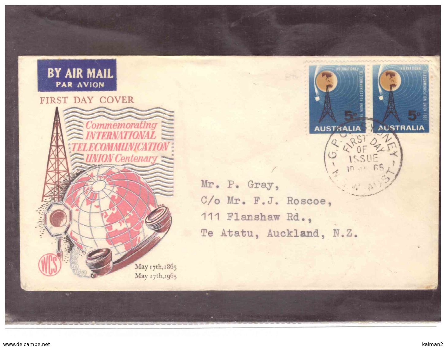 AUSFDC390    -   SYDNEY  10.5.1965.     ./    FDC  MICHEL NR.   352 - Primo Giorno D'emissione (FDC)