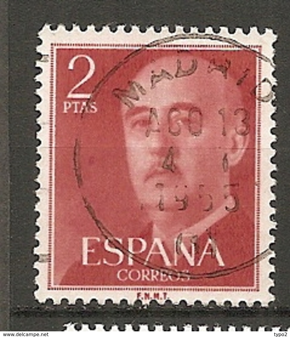 Yv. N°  865   (o)  2p Rouge Franco  Cote  1,2 Euro BE - Oblitérés