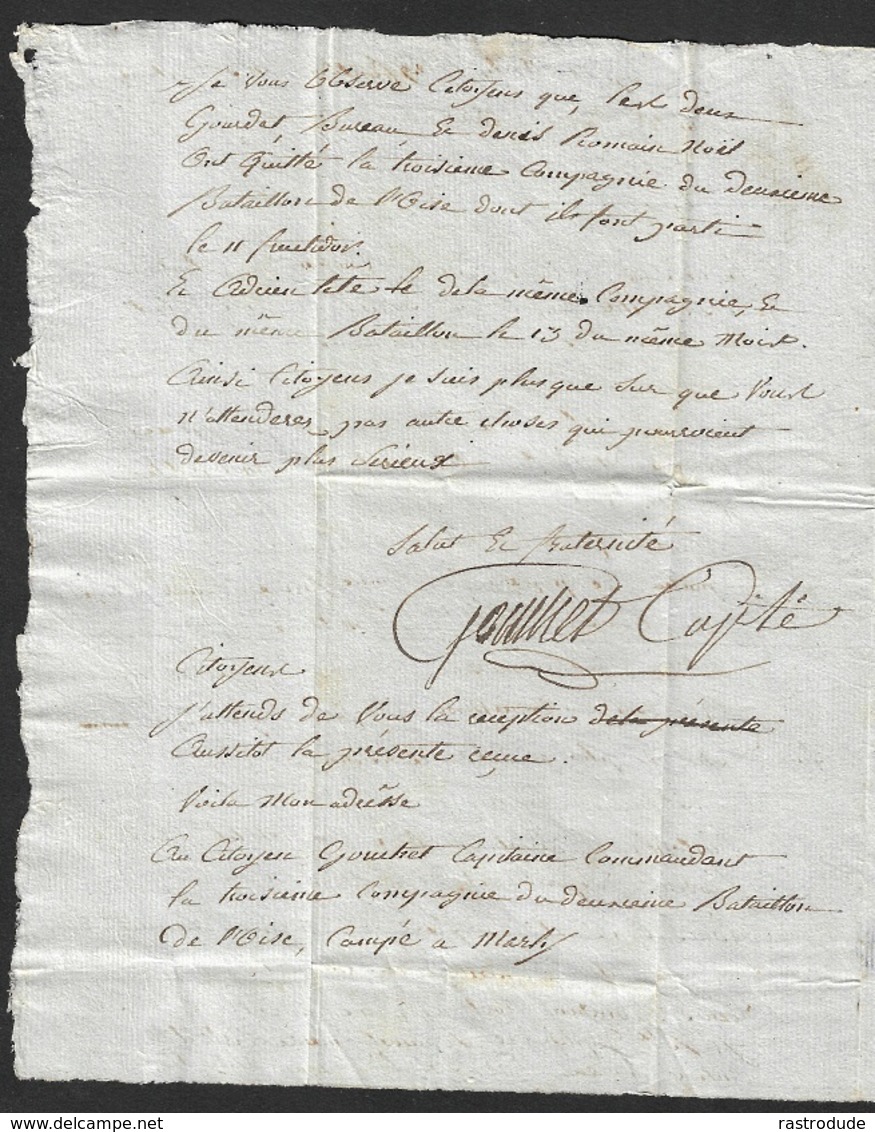 An 3 LAC - CAMP-S-PARIS ( Camp Sous Paris ) -  BUREAU MILITAIRE - CAMP DE MARLY - SIGNÉ CAPITAINE - 1701-1800: Précurseurs XVIII