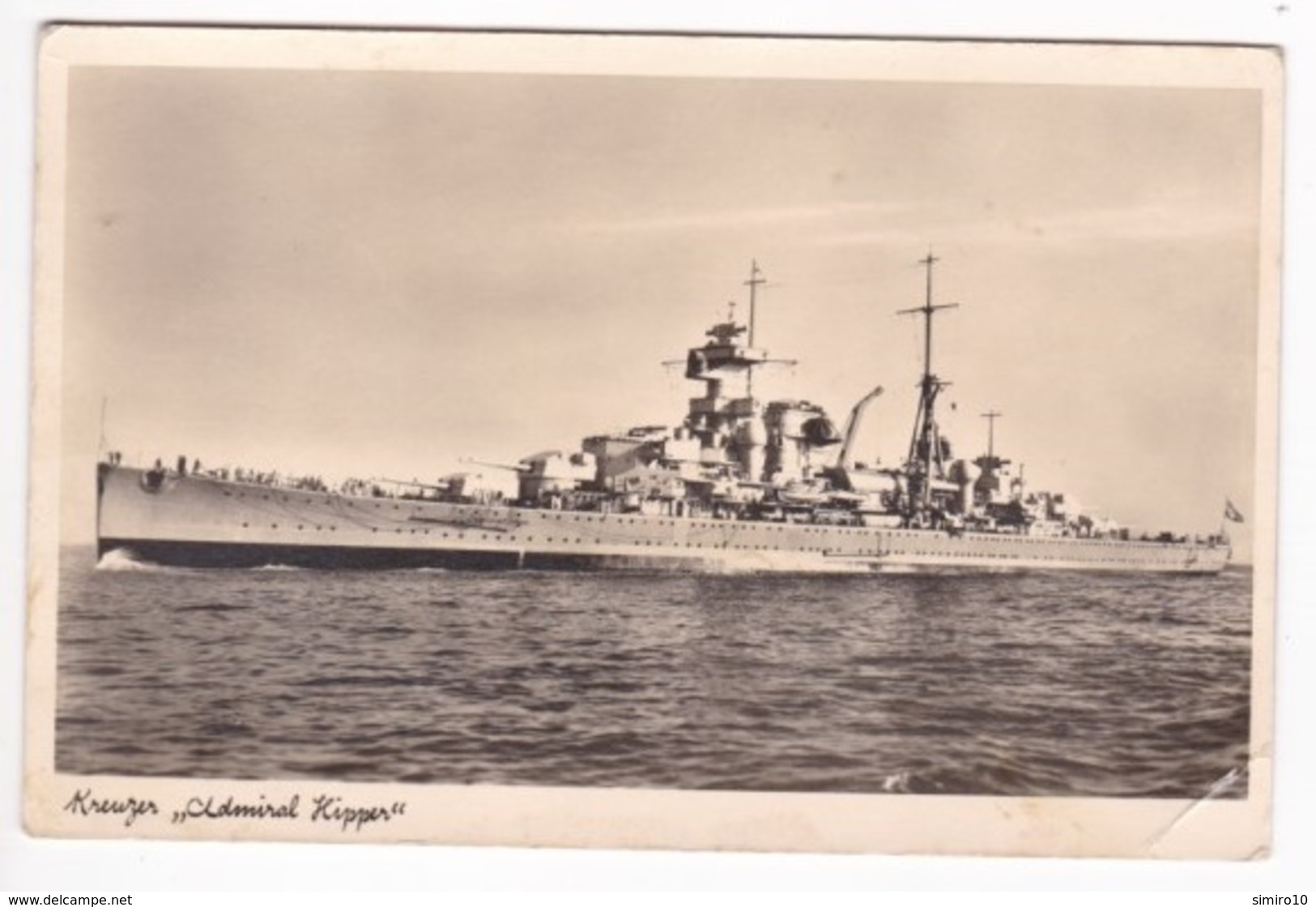 AK Kreuzer Admiral Hipper Gel. Feldpost 1940 (7994) - Ausrüstung