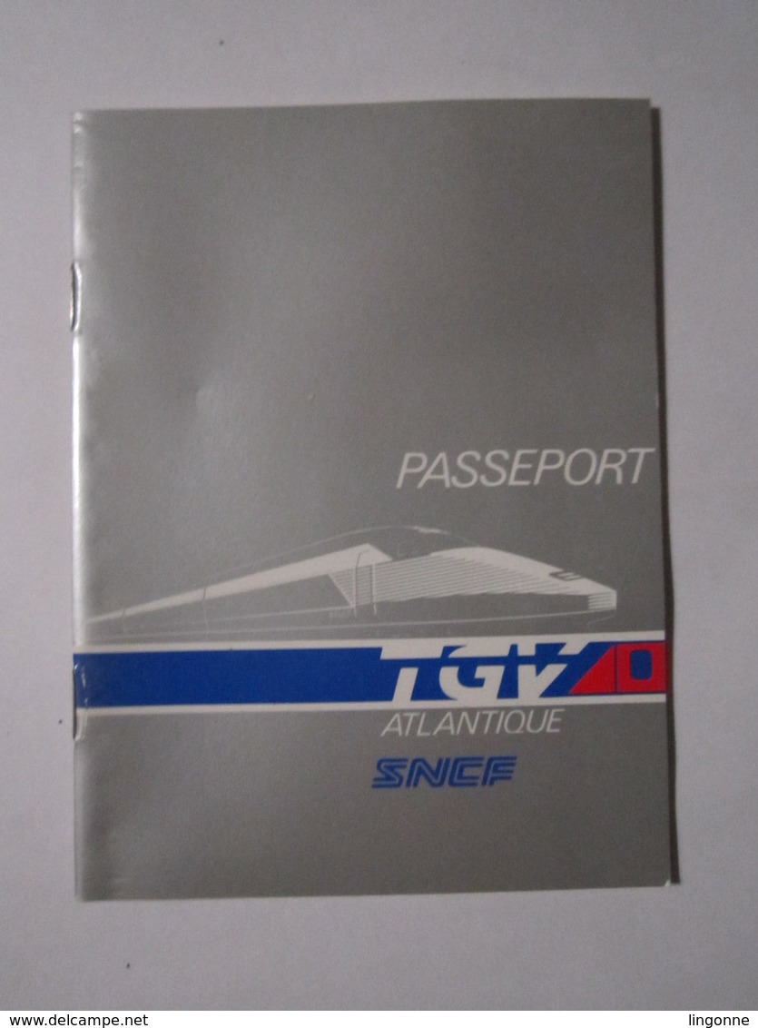 PASSEPORT SNCF TGV Atlantique 1990 - Chemin De Fer
