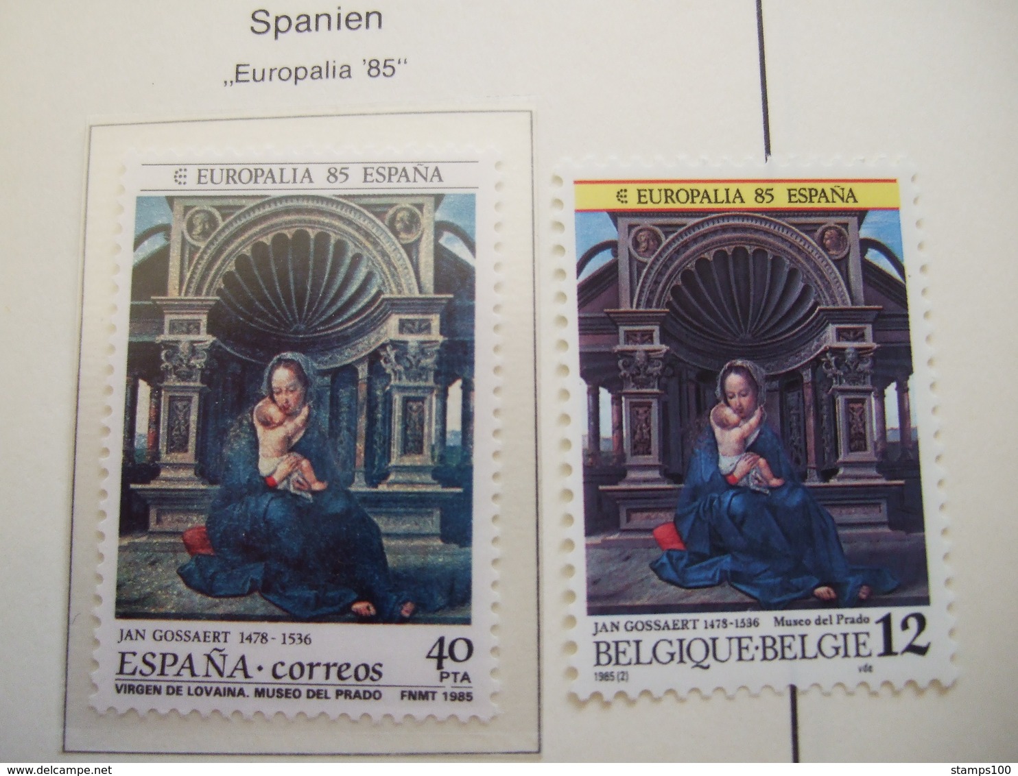 BELGIUM & SPAIN 1985 EUROPALIA   MNH ** (IS10-000) - European Ideas