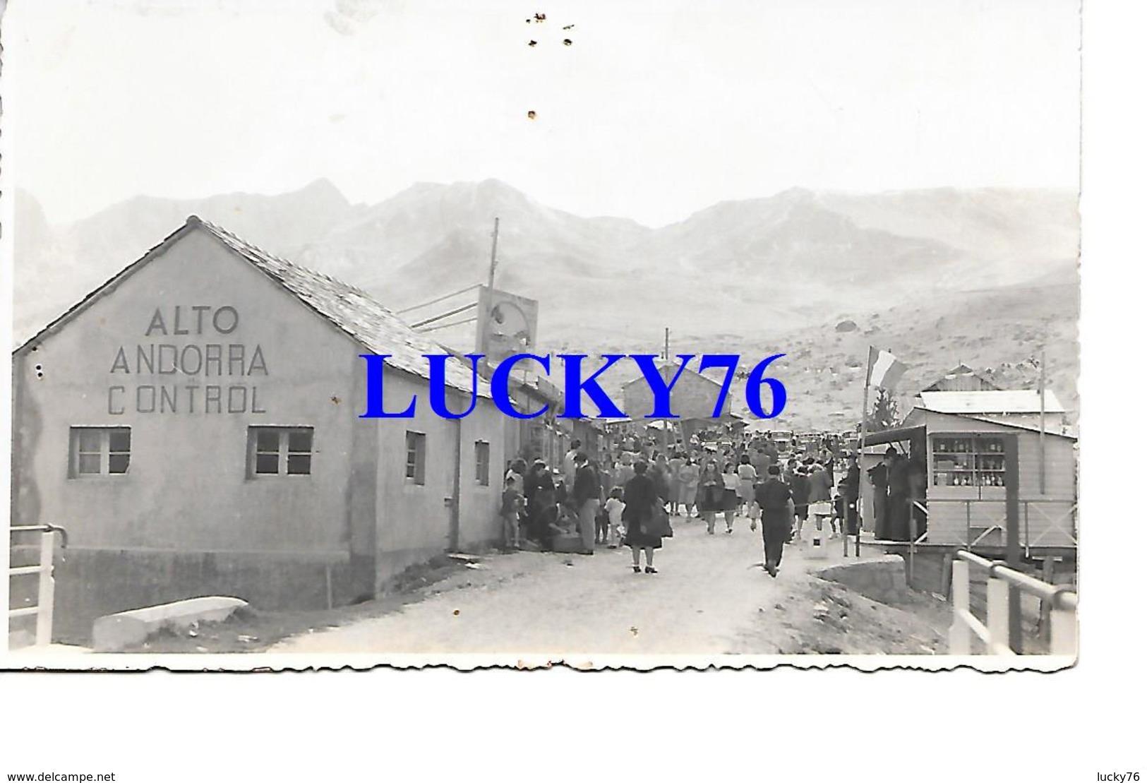 Photo Fiestas De Pas De La Case 1947 Alto Andorra Control (point De Colle Au Verso) - Photographie